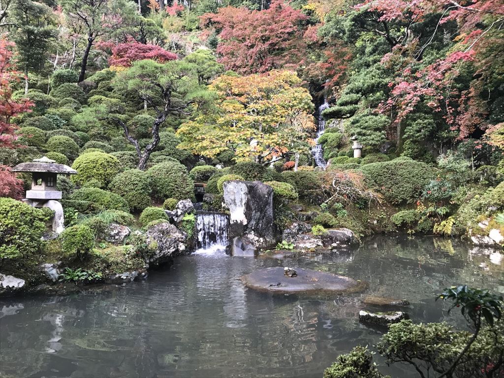 修禅寺庭園と紅葉