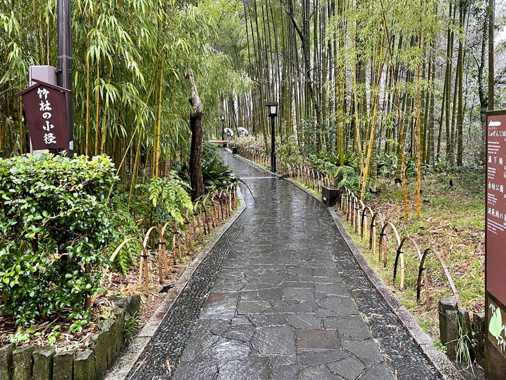雨の修善寺温泉